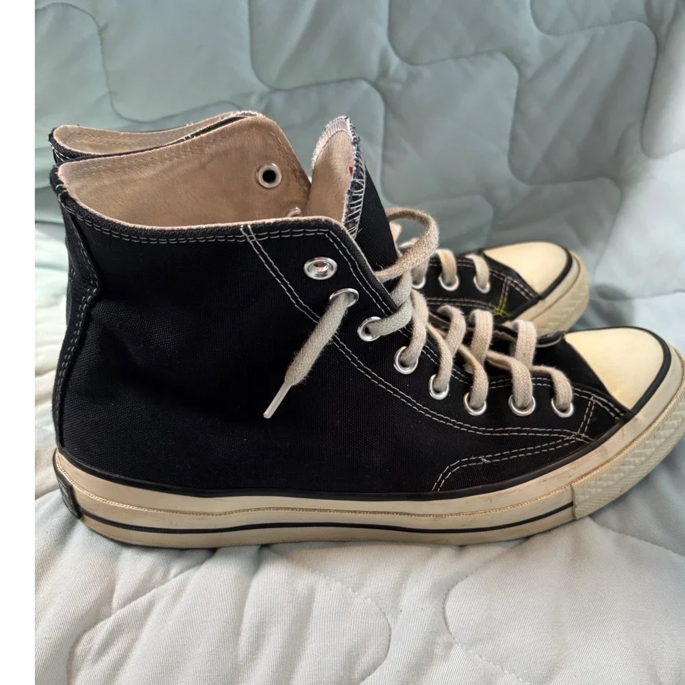 Converse Chuck Taylor All Star 70 High Top Black Canvas Sneakers 162050C - Picture 2 of 8